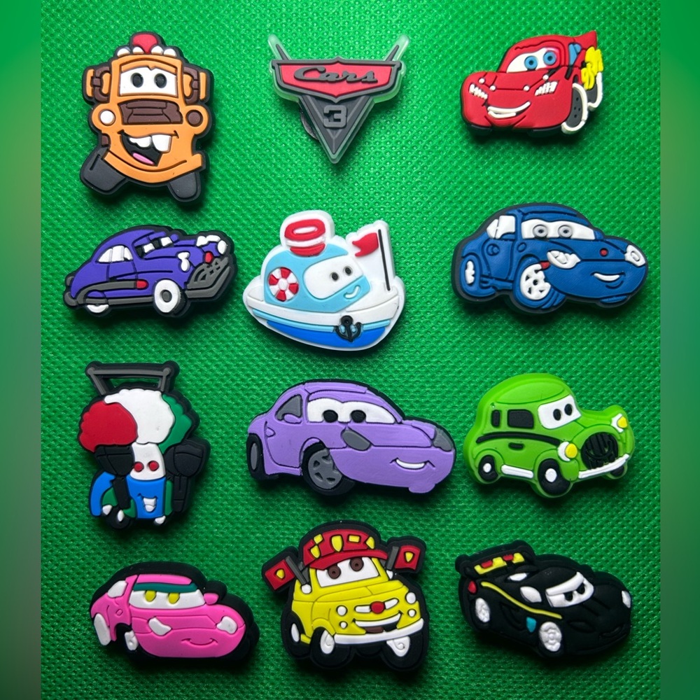 NEW Set of 12 “Cars” Croc Charm Collection. Car’s Disney Pixar Bundle to save